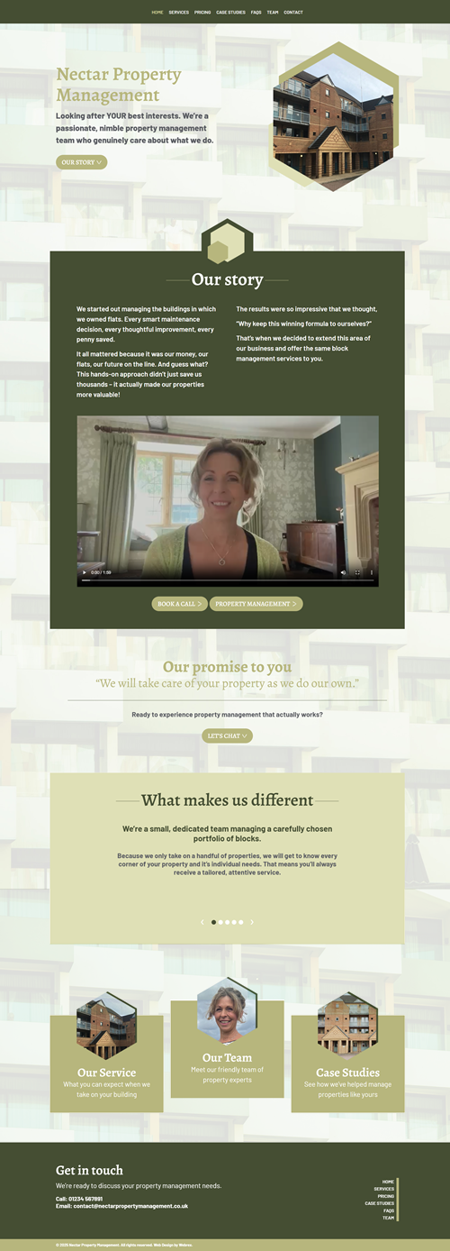 Nectar Property Management Web Design
